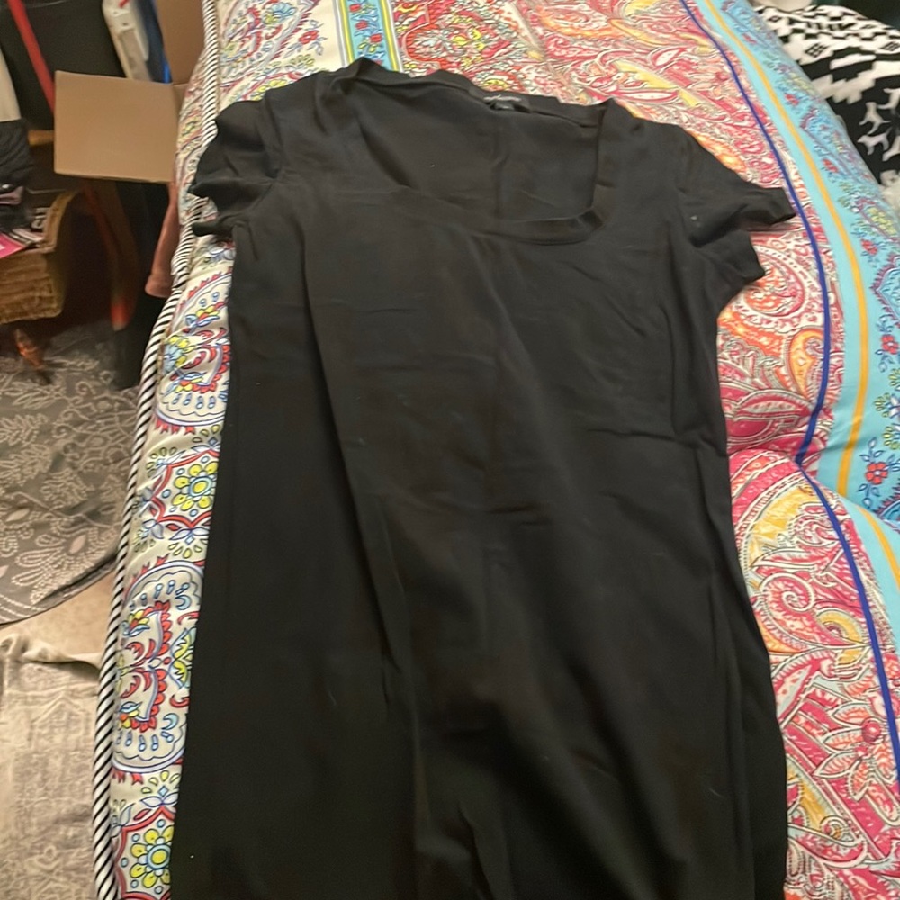 Black Scoop Neck Tee